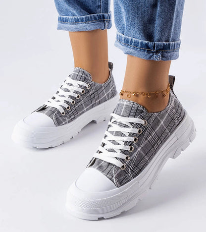 1-Šedé kostkované tenisky McKeylor-1