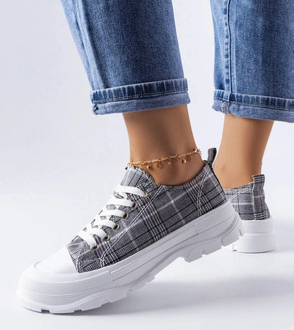 3-Šedé kostkované tenisky McKeylor-3