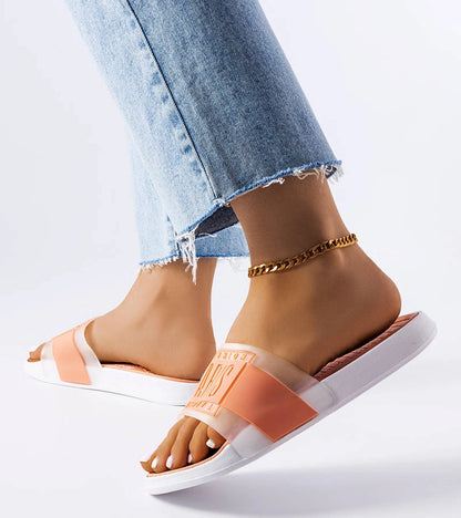 2-Béžové gumové žabky Paris-2