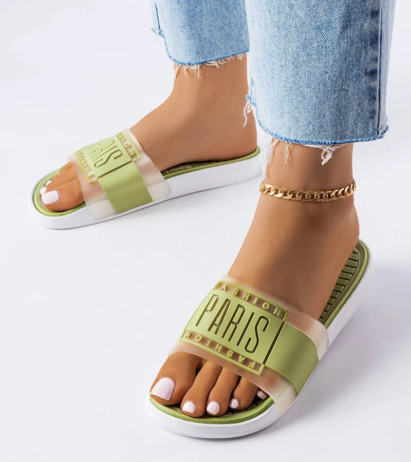 1-Zelené gumové žabky Paris-1