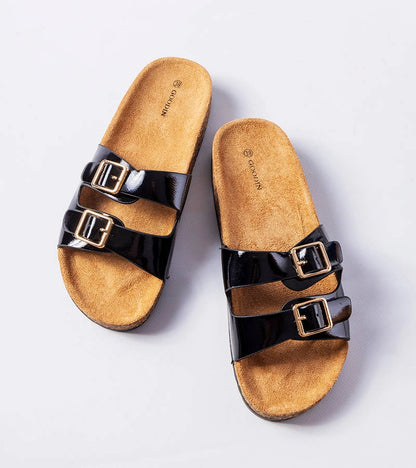 3-Černé žabky s korkovou podrážkou značky Cincinna-3