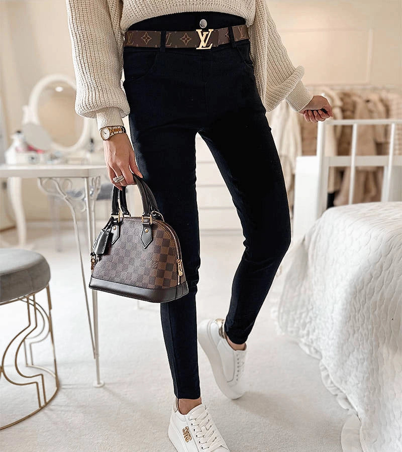 1-Černé legíny zdobené knoflíky Clémence-1