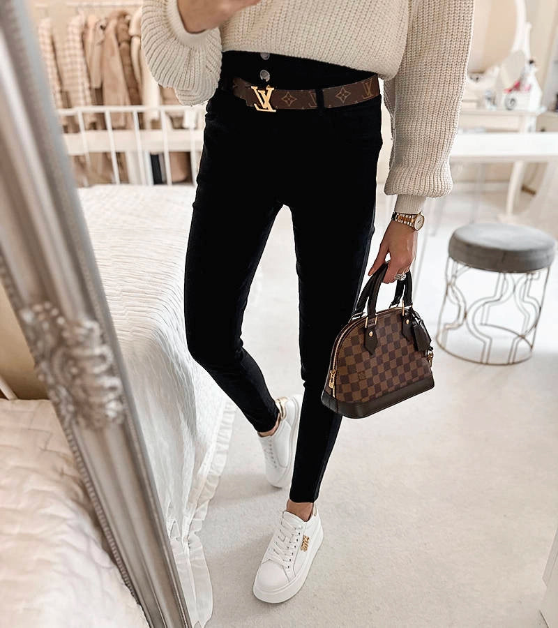 3-Černé legíny zdobené knoflíky Clémence-3