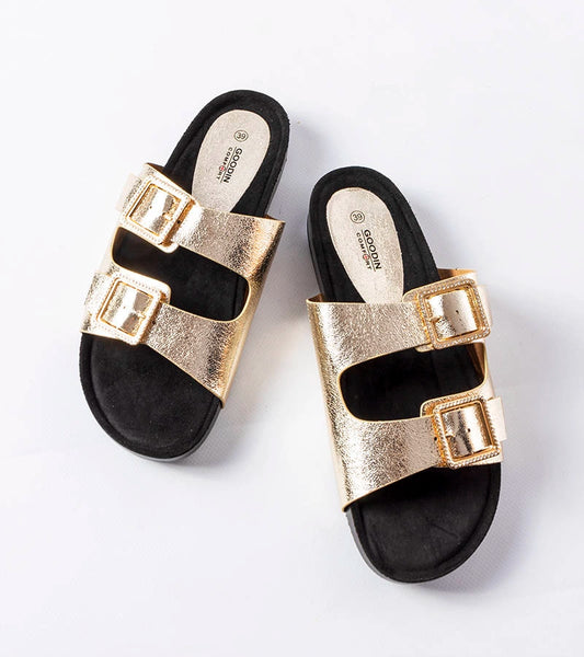 2-Černé lakované žabky s přezkami Norcross-2