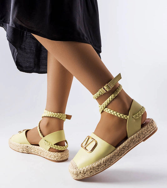 2-Zelené vázané espadrilky Rodič-2