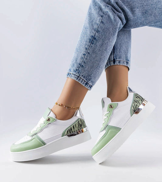 2-Zelené tenisky na platformě Tooele-2