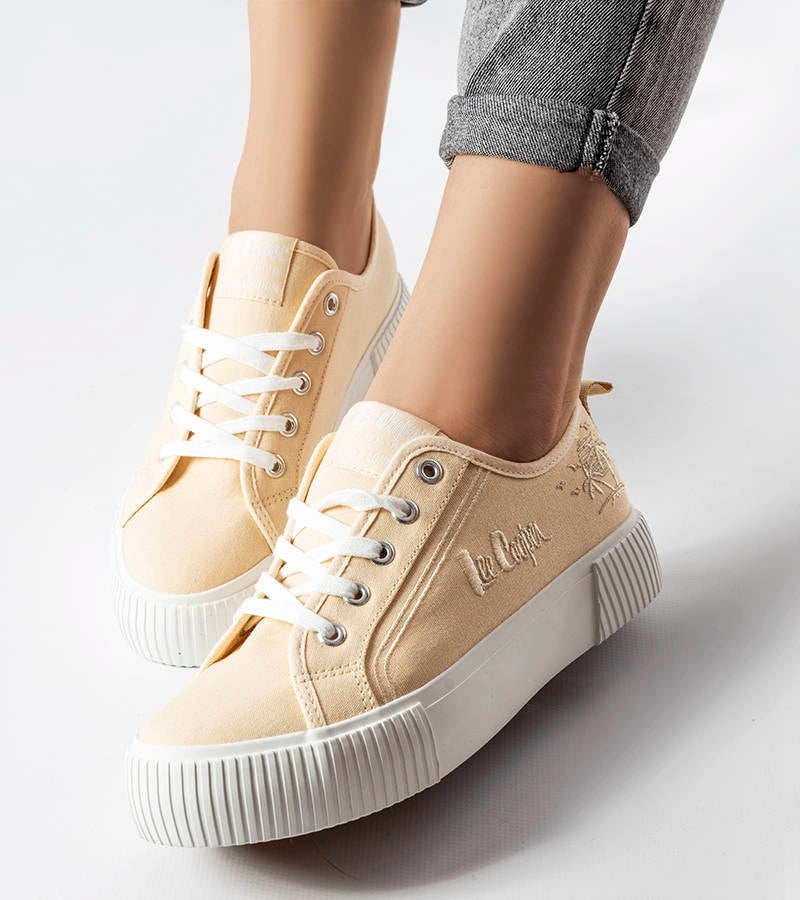 2-Béžové tenisky Lee Cooper LCW-23-31-1808L-2