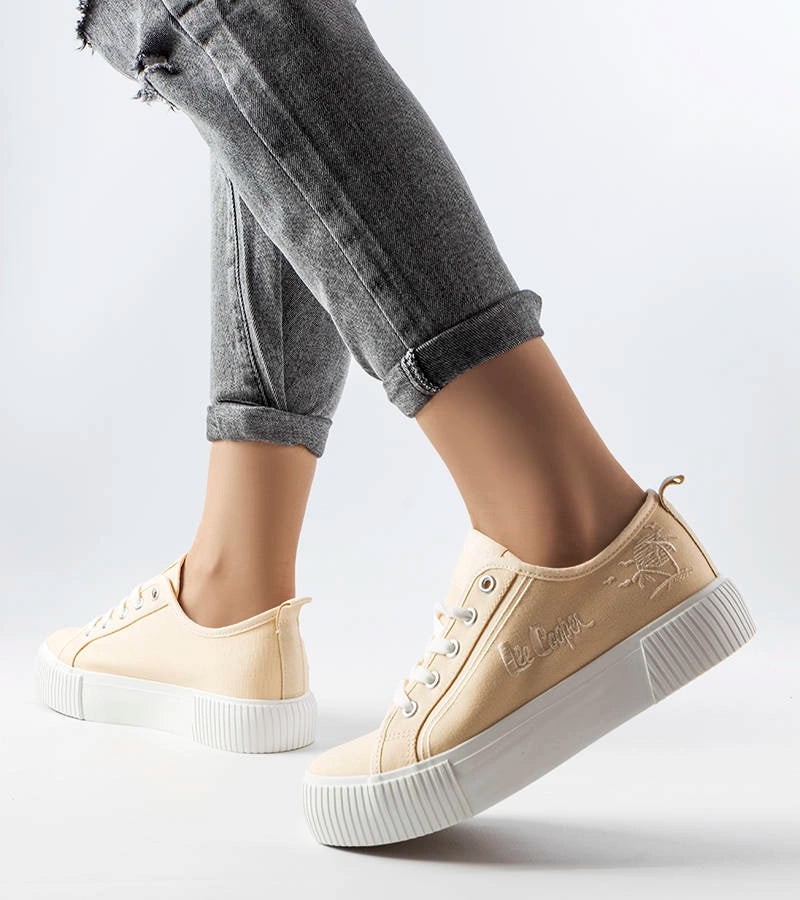 3-Béžové tenisky Lee Cooper LCW-23-31-1808L-3