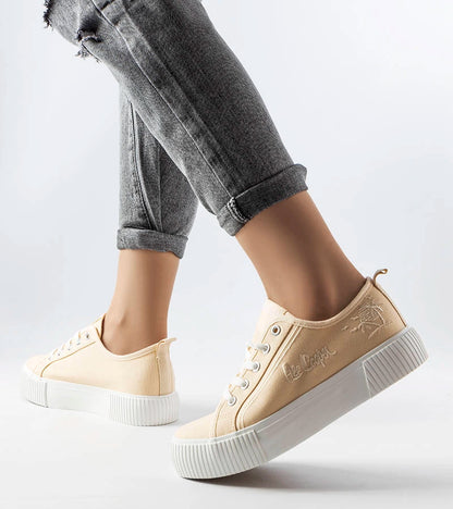 3-Béžové tenisky Lee Cooper LCW-23-31-1808L-3