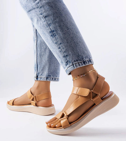 2-Béžové sportovní sandály Heron-2