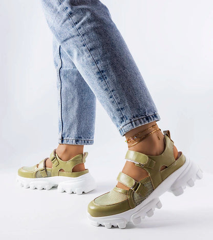 1-Zelené tenisky na pevné podrážce Djurs-1