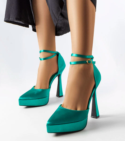 1-Zelené lodičky Dallas na vysokém jehlovém podpatku-1