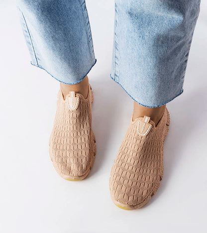 2-Béžové sportovní nazouvací tenisky Obenor-2