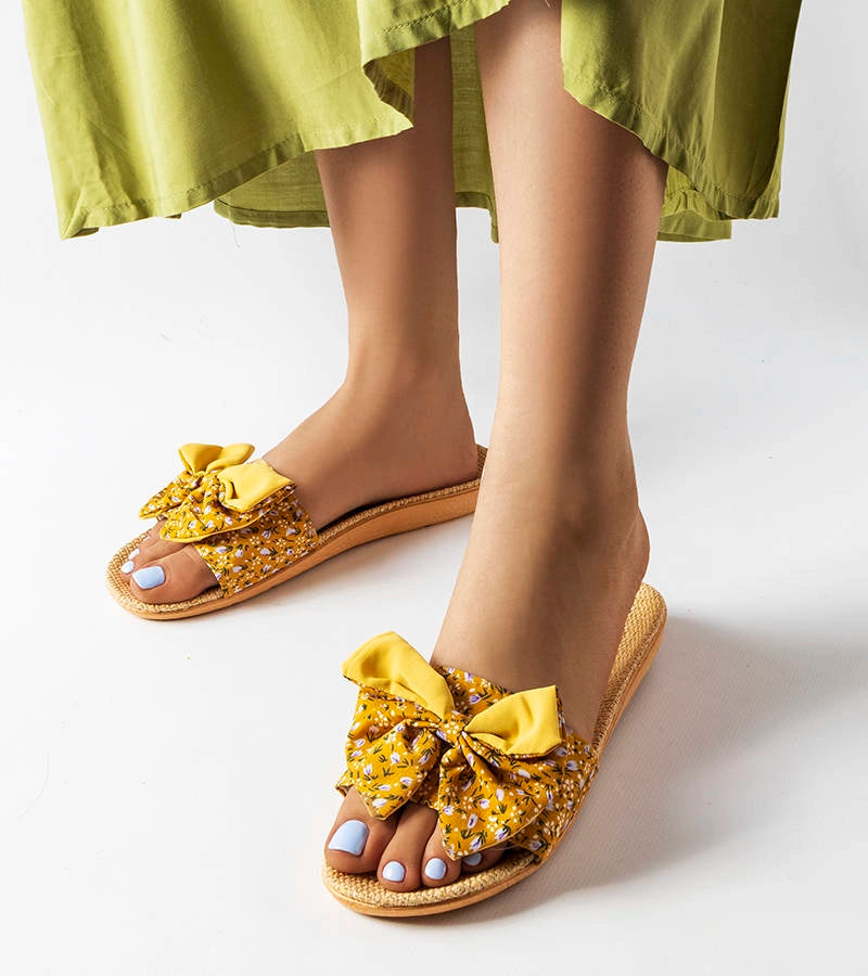 1-Žluté žabky s mašlí Tachel-1