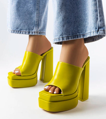 2-Zelené žabky na vysokém podpatku Mercure-2