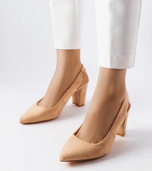 2-Béžové lodičky Tolna na jehlovém podpatku-2