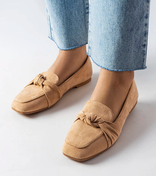 1-Béžové mokasíny Samika-1