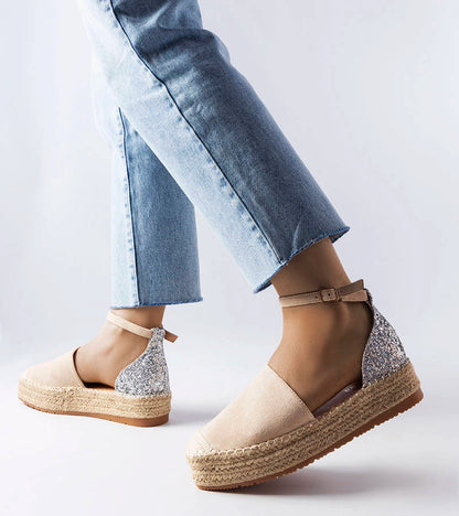 3-Béžové espadrilky s třpytivou vsadkou Myasia-3
