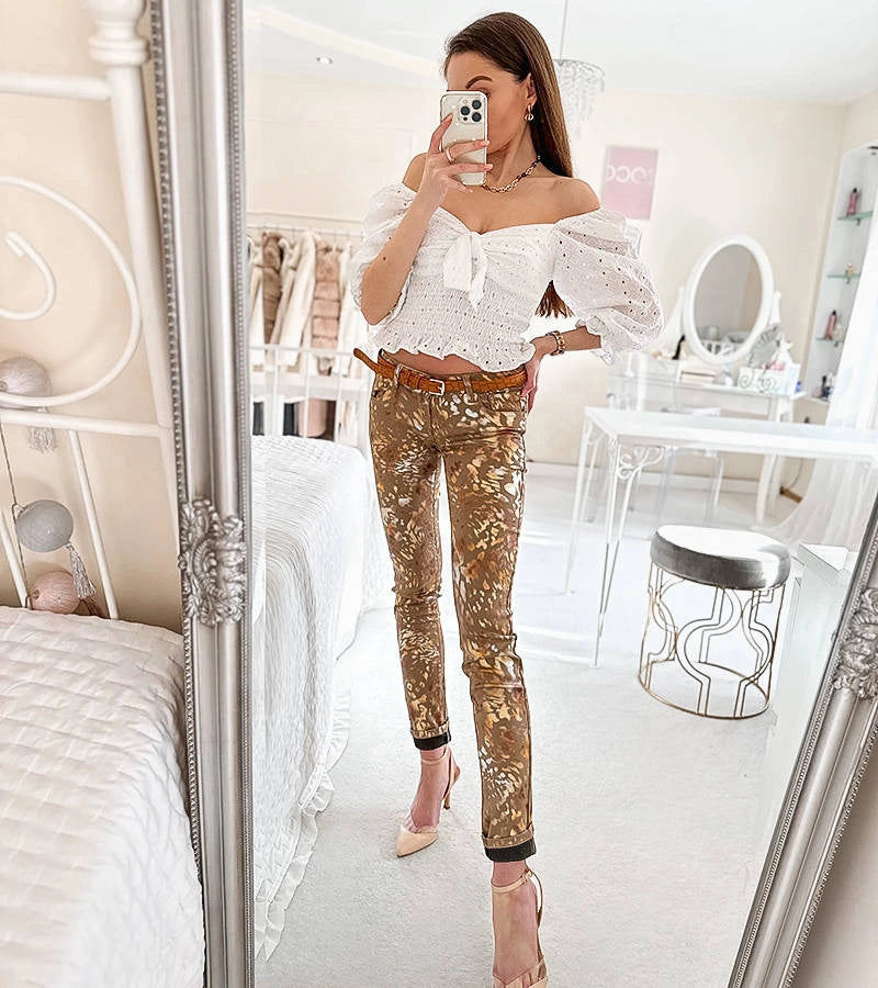 1-Béžové kalhoty ve zlatém panteru Lévesque-1