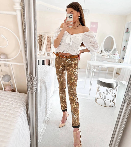 1-Béžové kalhoty ve zlatém panteru Lévesque-1