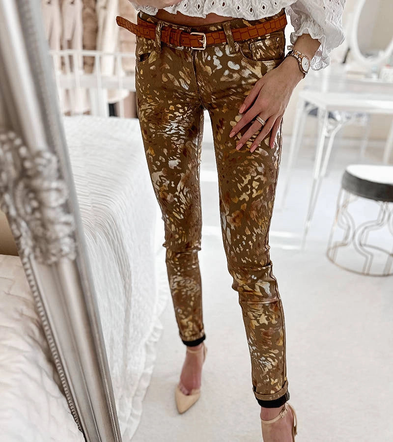 4-Béžové kalhoty ve zlatém panteru Lévesque-4