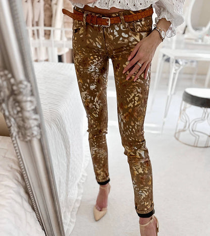 4-Béžové kalhoty ve zlatém panteru Lévesque-4