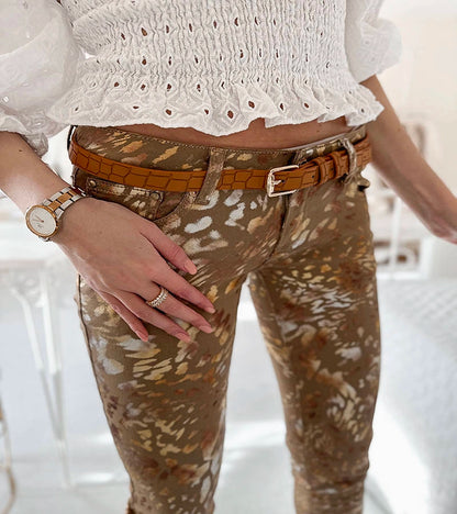 6-Béžové kalhoty ve zlatém panteru Lévesque-6