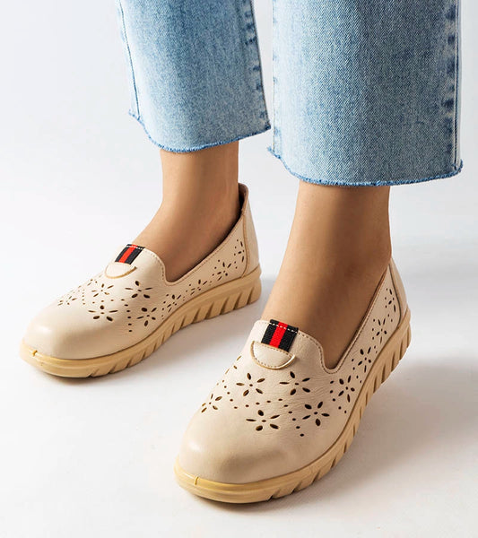 2-Béžové lehké mokasíny Joli-2