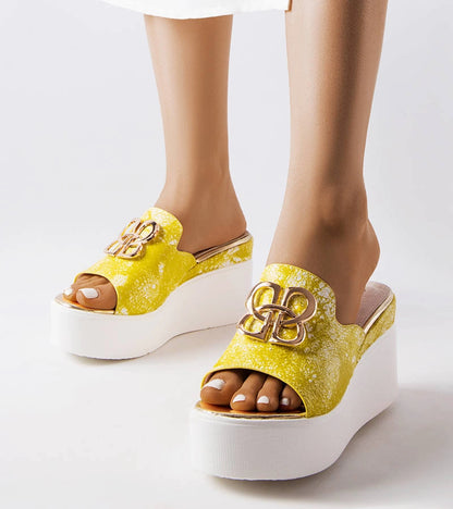 2-Žluté žabky Havanna na podpatku-2