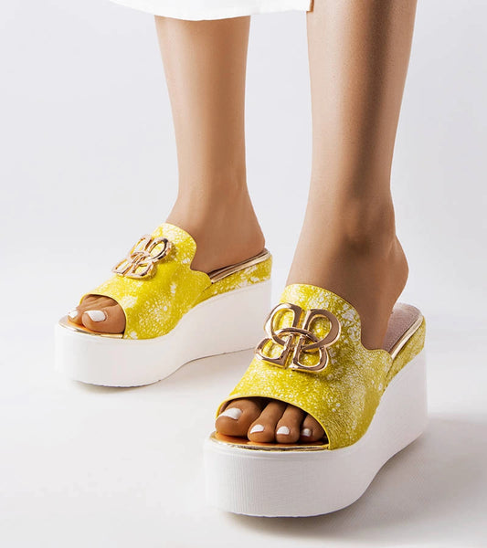 2-Žluté žabky Havanna na podpatku-2