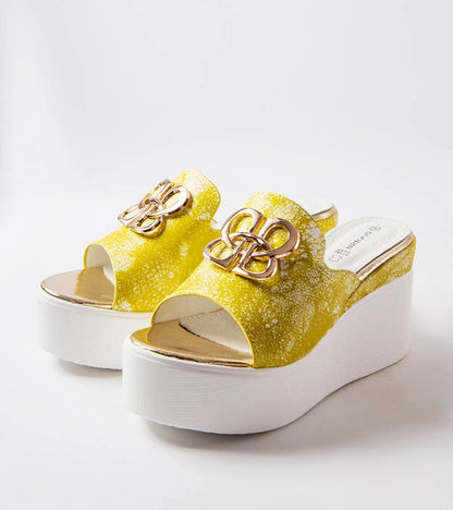 3-Žluté žabky Havanna na podpatku-3