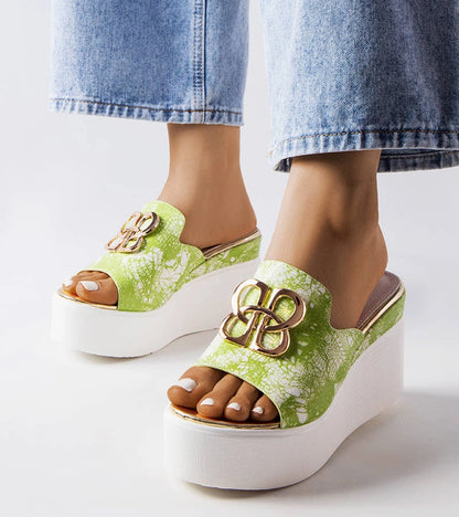 1-Zelené žabky Havanna na podpatku-1