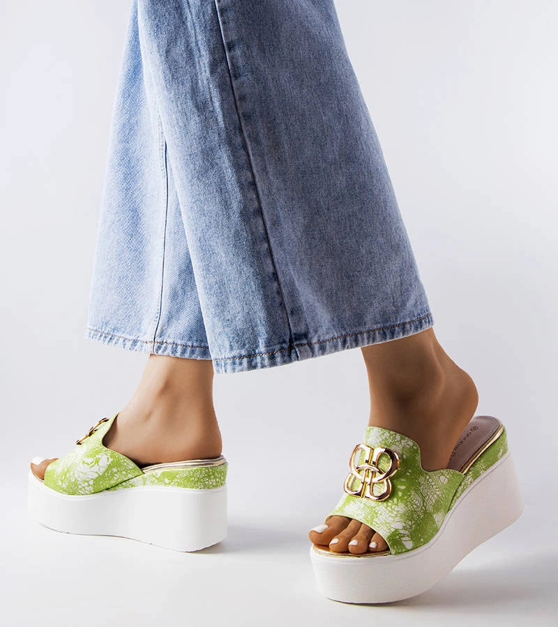 2-Zelené žabky Havanna na podpatku-2