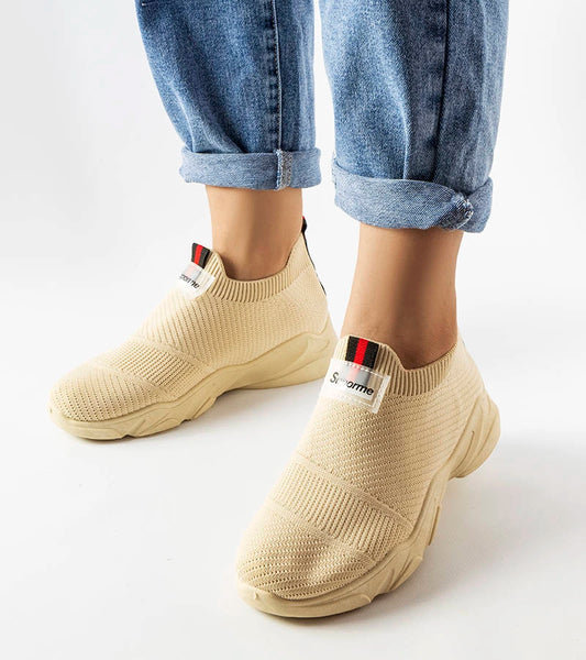 1-Béžové nazouvací tenisky Greco-1