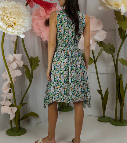 3-Zelené květinové šaty Savoia-3