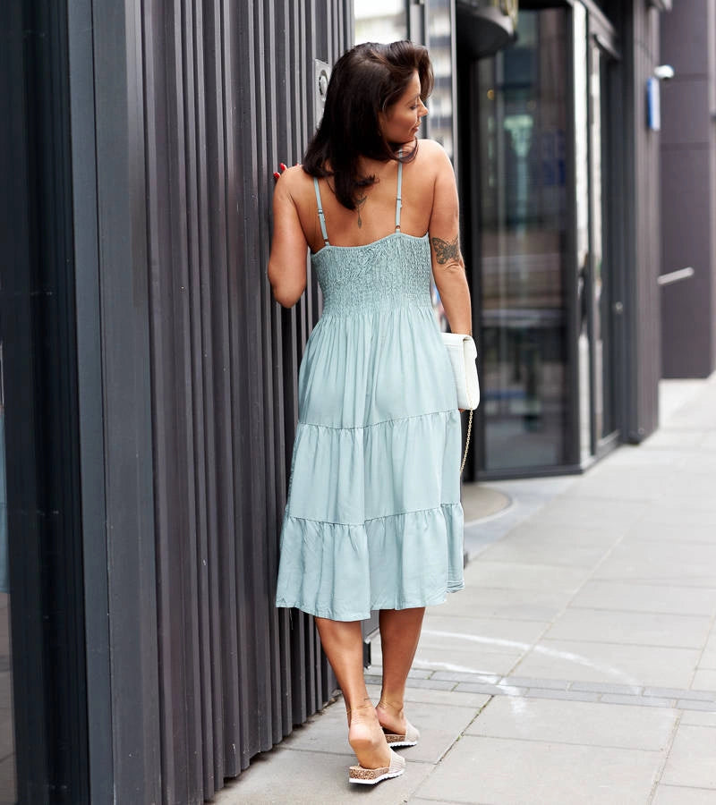 4-Zelené rozevláté šaty Udinese-4