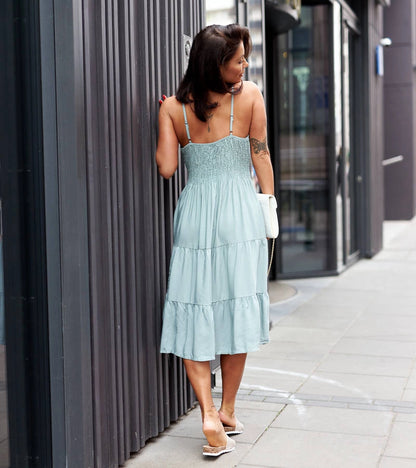 4-Zelené rozevláté šaty Udinese-4