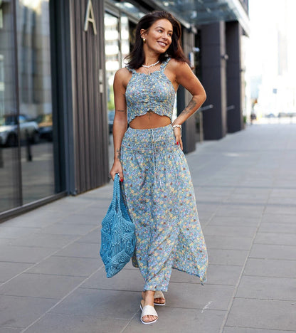 1-Zelený set s topem a sukní Febo-1