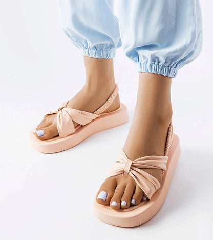 1-Béžové sandály na platformě Montagna-1