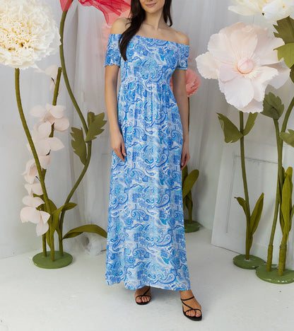 1-Zelené šaty s vlnkou Venezia FW32-10# BLUE-1