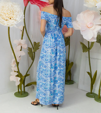 3-Zelené šaty s vlnkou Venezia FW32-10# BLUE-3