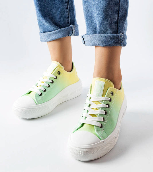 1-Žlutozelené tenisky Big Star LL274A186-1