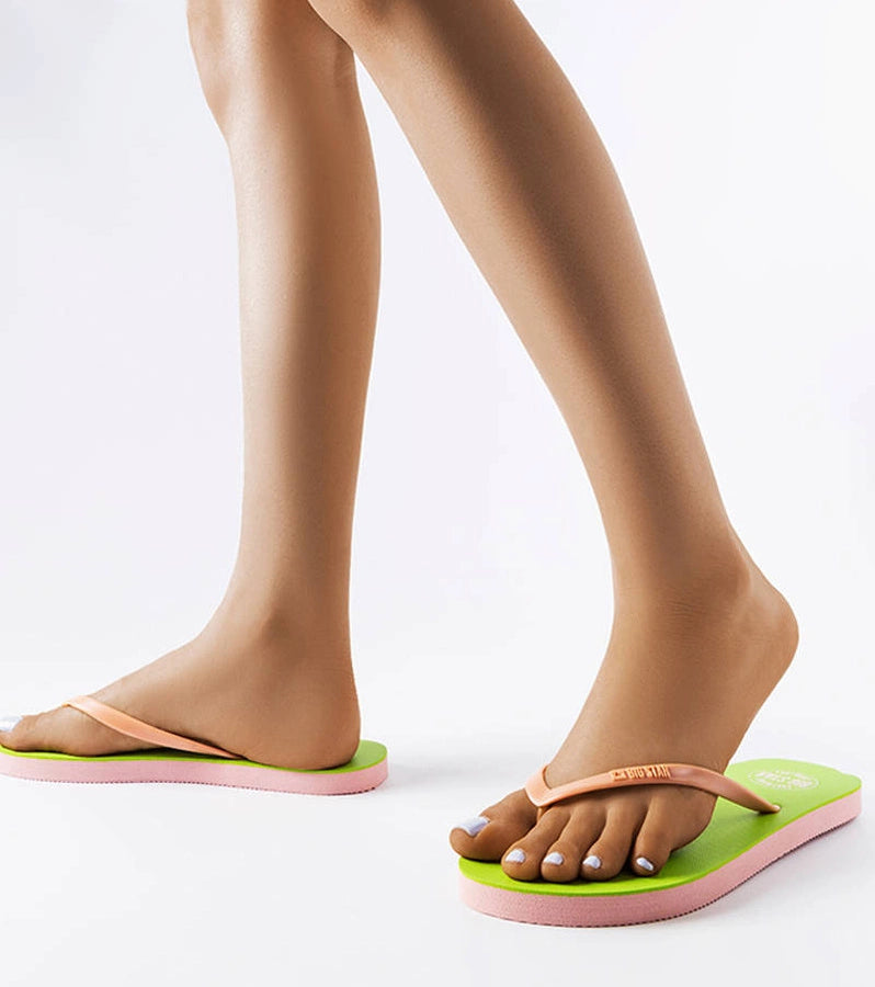 2-Zeleno-růžové žabky Big Star FF274A330-2