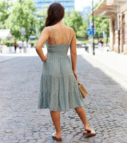 3-Zelené květinové mini šaty Nuovi-3