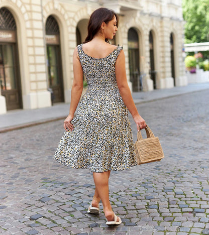 4-Žluté šaty na ramínkách Averno-4