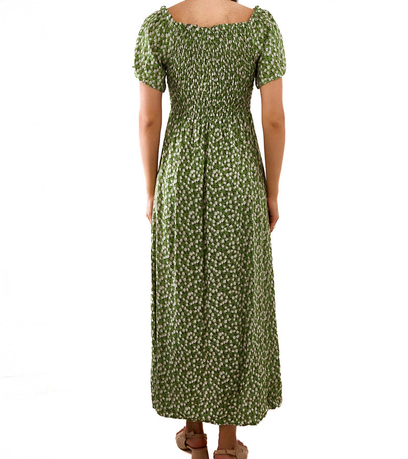 3-Zelené maxi šaty s drobnými květy od Hajden-3