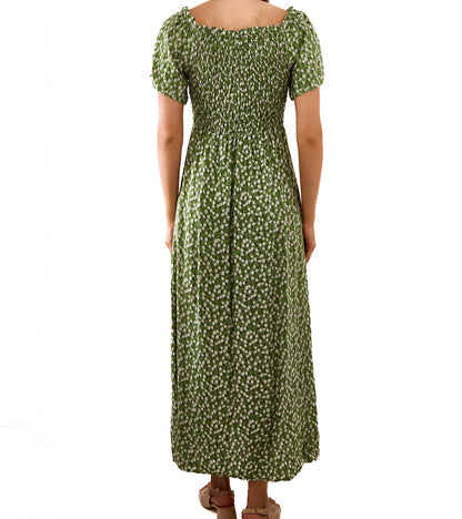 3-Zelené maxi šaty s drobnými květy od Hajden-3