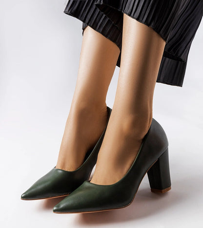 2-Zelené lodičky Maurelle na jehlovém podpatku-2