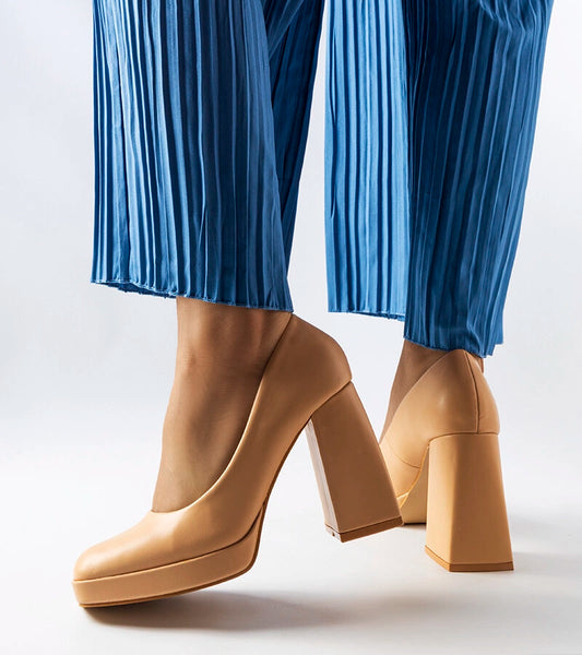 1-Béžové lodičky Mailly na vysokém jehlovém podpatku-1