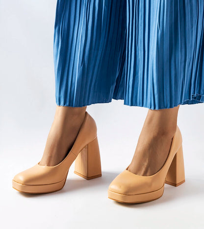 3-Béžové lodičky Mailly na vysokém jehlovém podpatku-3